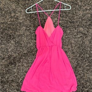 Vibrant Pink Strappy Dress